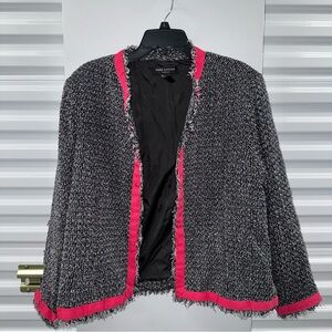 Anne Carson Black and White Tweed Jacket